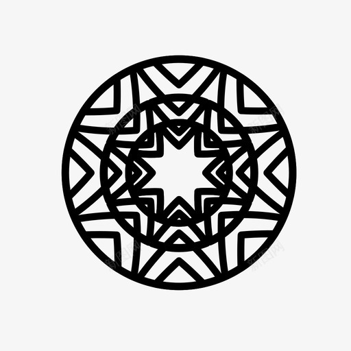 曼陀罗精神放射状图标svg_新图网 https://ixintu.com 信仰 印度教 图案 放射状 曼陀罗 精神 能量 装饰