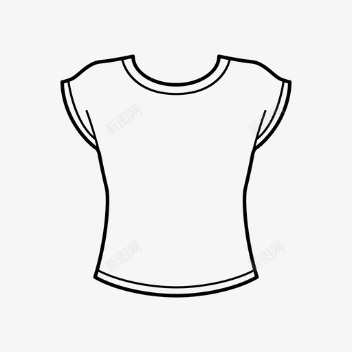 T恤衫T恤女士图标svg_新图网 https://ixintu.com T恤 T恤衫 上衣 女士 暖 白色 短袖 穿 纤细合身 衬衫