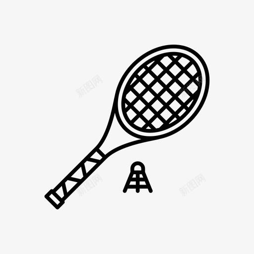 羽毛球游戏奥林匹克图标svg_新图网 https://ixintu.com 奥林匹克 打球 游戏 球拍 网球拍 羽毛球 羽毛球球拍 运动