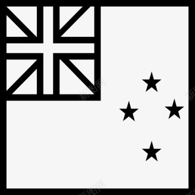 新西兰海岸国家图标图标