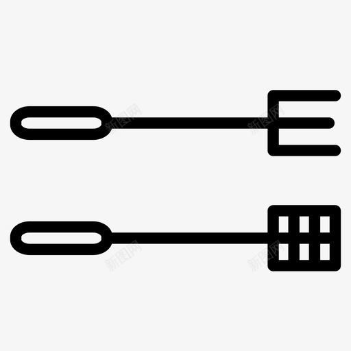 抹刀烧烤勺子烤箱图标svg_新图网 https://ixintu.com 勺子 抹刀烧烤 放松 油炸 烤箱 热 烹饪 肉 自然