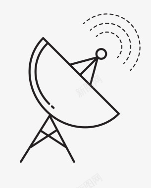 卫星天线信号发射器信号图标图标