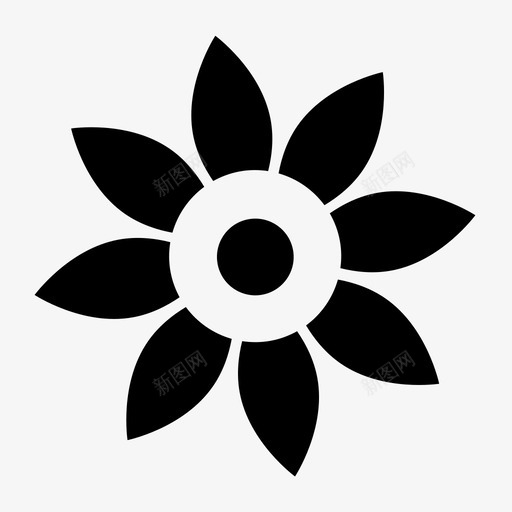 花生长自然图标svg_新图网 https://ixintu.com 几何花图案 可再生 图案花 授粉 生长 绿色 自然 花 花瓣