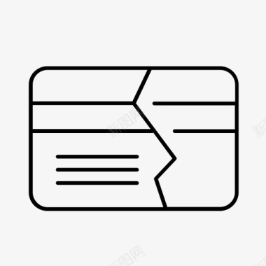 信用卡撕毁刷卡图标图标