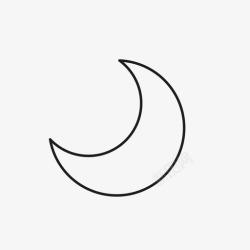 半月形月亮新月半月形图标高清图片
