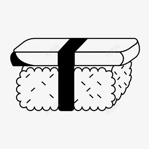 tamagonigiri寿司甜蛋包装图标svg_新图网 https://ixintu.com nigirizushi tamagonigiri寿司 健康 包装 大米 日本 甜蛋 生的