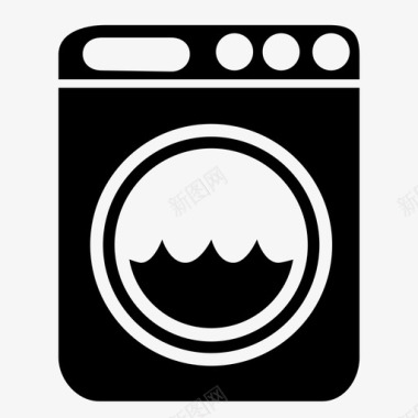 洗衣机鞋子洗衣店图标图标