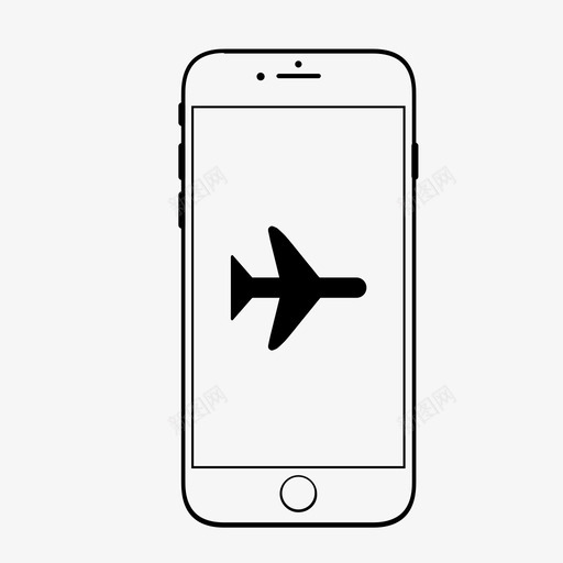 飞行模式智能手机应用程序图标svg_新图网 https://ixintu.com 智能手机应用程序 飞行模式