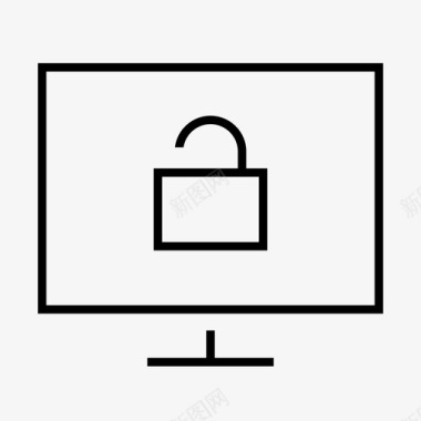 锁定计算机安全保护图标图标