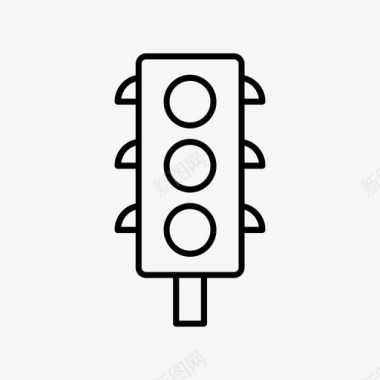 交通灯红绿灯停车灯图标图标