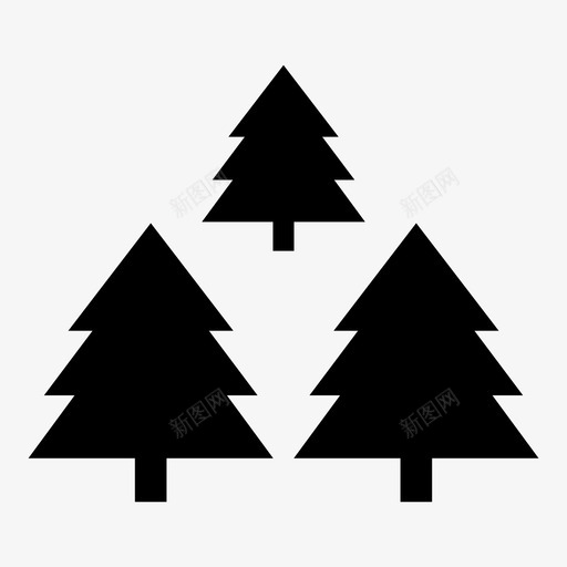 森林冬天树木图标svg_新图网 https://ixintu.com 伐木 冬天 国家公园 圣诞节1 星星 松树 树木 森林 植物 自然