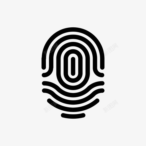 指纹解锁id图标svg_新图网 https://ixintu.com id 个人 保险箱 安全 屏幕 扫描 指纹 解锁 触摸 身份