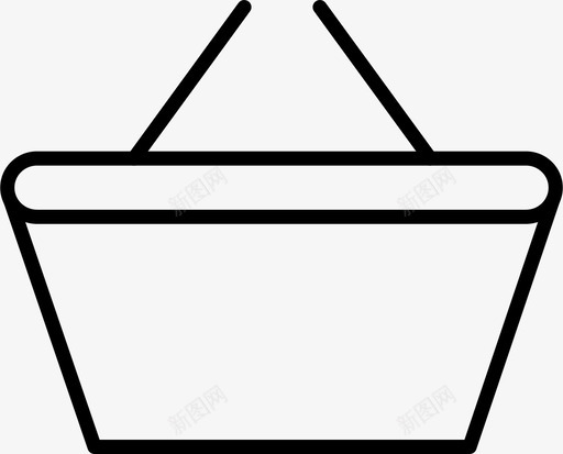 购物篮购物者购买图标svg_新图网 https://ixintu.com 消费经济 电子商务 细线图标 经济 购买 购物篮 购物者