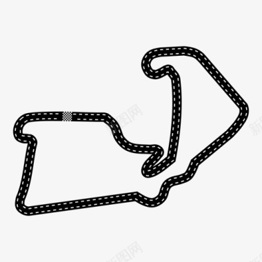 英国大奖赛赛车赛道图标图标