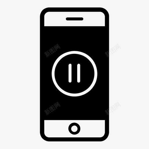 智能手机手机电影图标svg_新图网 https://ixintu.com 可怕的智能手机黑暗版 声音 多媒体 媒体控制 媒体播放器控制 手机 智能手机 暂停 暂停按钮 电影 音乐
