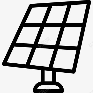 太阳能电池板可持续发展太阳能图标图标
