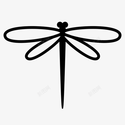 蜻蜓虫子生物图标svg_新图网 https://ixintu.com 昆虫 生物 翅膀 虫子 蜻蜓