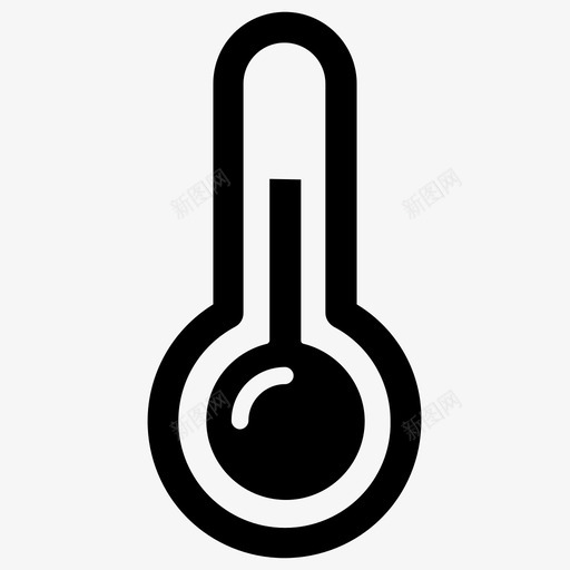 温度计天气预报温度图标svg_新图网 https://ixintu.com 华氏度 夏季 天气预报 寒冷 温度 温度计 高温