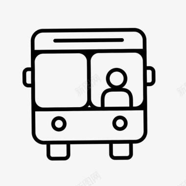 公共汽车交通方式汽车图标图标