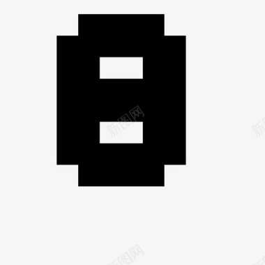 8像素字母6 x高图标图标