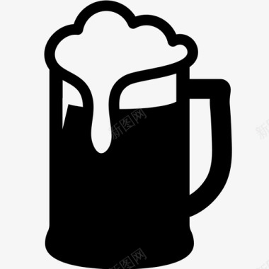 啤酒品脱马克杯图标图标