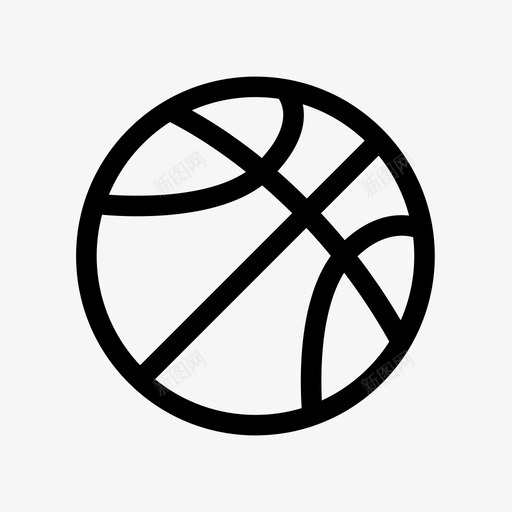简单的篮球游戏大纲图标svg_新图网 https://ixintu.com 游戏大纲 简单的 篮球