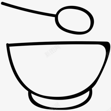 碗和勺子图标图标