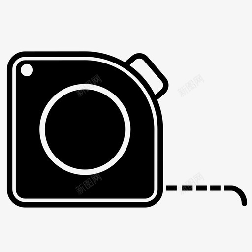 卷尺装置测量图标svg_新图网 https://ixintu.com 仪表 卷尺 工具 测量 装置