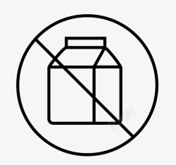 牛奶时间到没有牛奶乳糖牛奶盒图标高清图片