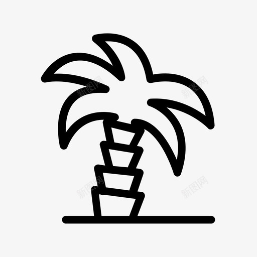 棕榈树热带旅行图标svg_新图网 https://ixintu.com 夏季 夏季图标 岛屿 旅行 棕榈树 海洋 海边 热带 自然