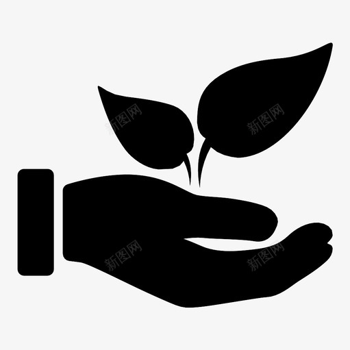 保护叶自然图标svg_新图网 https://ixintu.com 保护 叶 有机 植物 种植 科学 自然 萌芽 项目