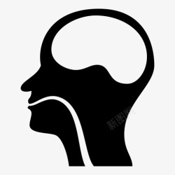 X光线形图标头部x光喉咙图标高清图片