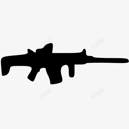 自动步枪火器图标svg_新图网 https://ixintu.com 火器 自动步枪
