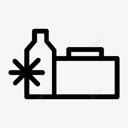 手提箱和防晒霜防晒霜物体和位置图标svg_新图网 https://ixintu.com 位置和物体 手提箱和防晒霜 物体和位置 防晒霜