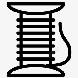 纳豆细卷线长卷图标高清图片