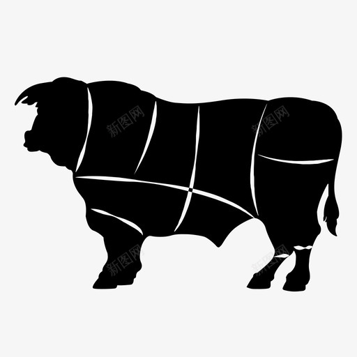 牛牛排牧场图标svg_新图网 https://ixintu.com 公牛 农场 吃 汉堡 牛 牛排 牧场 牲畜 男人 食物