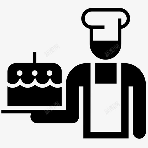 面包师个人糕点师图标svg_新图网 https://ixintu.com 个人 厨房 婚姻 婚礼 派对 糕点师 美伦格 面包师