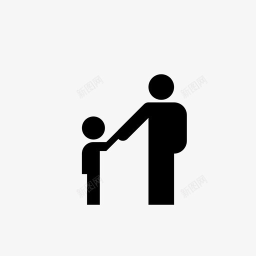 牵手单亲人图标svg_新图网 https://ixintu.com 人 关系大纲 单亲 带孩子的父亲 父亲和儿子 父亲和孩子 牵手 监护