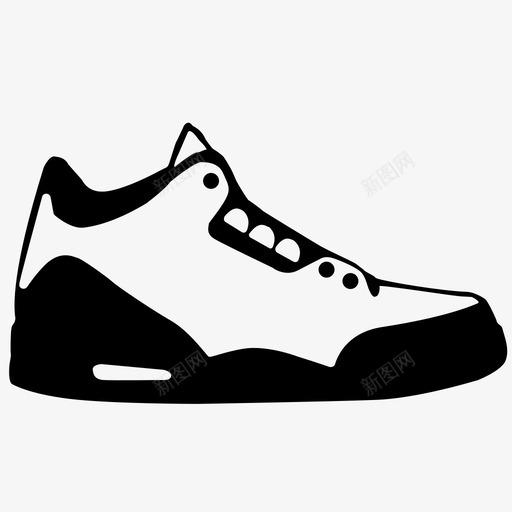 鞋jordan 3运动鞋图标svg_新图网 https://ixintu.com air jordan jordan jordan 3 篮球鞋 踢腿 踢腿1-4 运动鞋 鞋