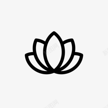 莲花冥想自然图标图标