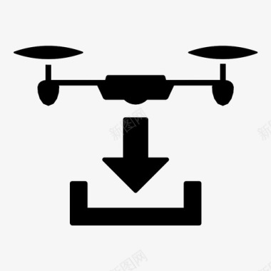 无人机停放定位装运图标图标