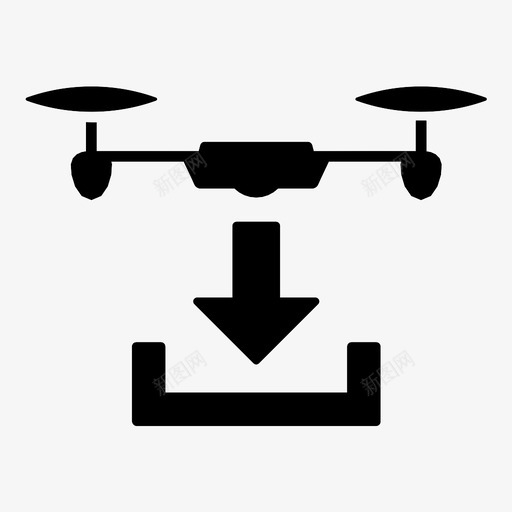 无人机停放定位装运图标svg_新图网 https://ixintu.com 下降 交付 卸载 定位 控制 无人机停放 着陆 装运 遥控