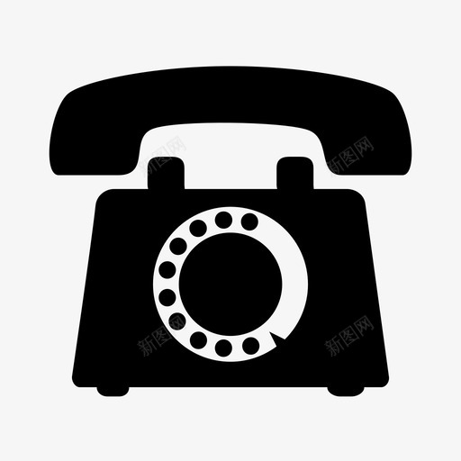 旋转电话古董拨号图标svg_新图网 https://ixintu.com 历史 古董 拨号 旋转 旋转电话 旧