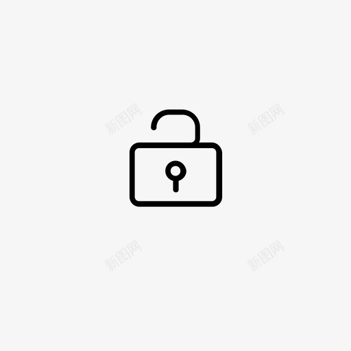 解锁钥匙储物柜图标svg_新图网 https://ixintu.com 储物柜 打开 无保护 网站线条艺术图标 解锁 钥匙
