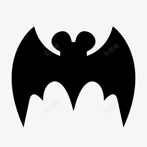 蝙蝠动物攻击者图标svg_新图网 https://ixintu.com 万圣节 动物 攻击者 生物 翅膀 蝙蝠