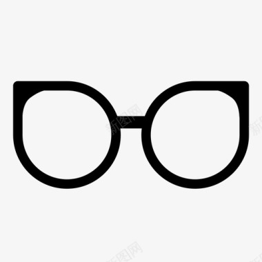 眼镜双焦点镜片图标图标