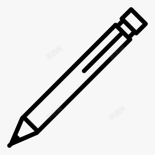 机械铅笔墨水刻字图标svg_新图网 https://ixintu.com 书写 刻字 墨水 机械铅笔 标记 笔帽 素描 线条 记号笔第2卷 轮廓 钢笔 铅笔 锐利