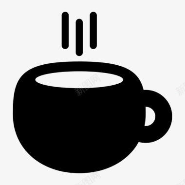 马克杯茶蒸图标图标