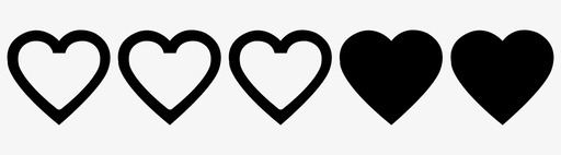 两颗心三颗心刻度图标svg_新图网 https://ixintu.com 一颗心 三颗心 两颗心 刻度 喜欢 心脏评级 最爱 爱 等级