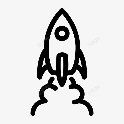 火箭创业公司宇宙飞船图标svg_新图网 https://ixintu.com 上升 云 创业公司 助推器 升空 宇宙飞船 火箭
